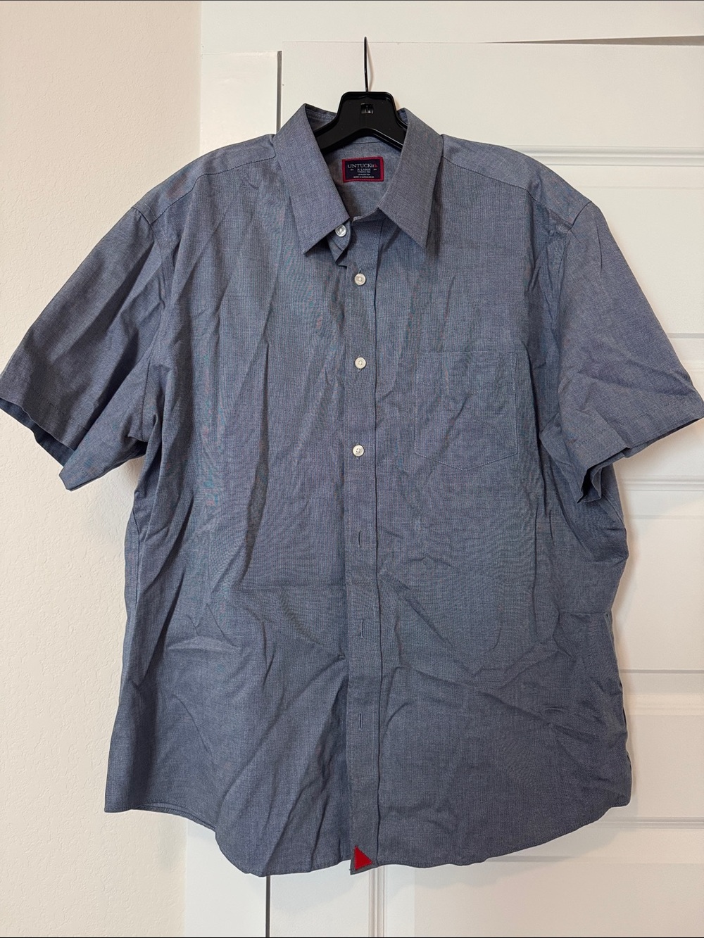 UNTUCKit Men’s Short-Sleeve Button-Down Shirt - Navy Blue